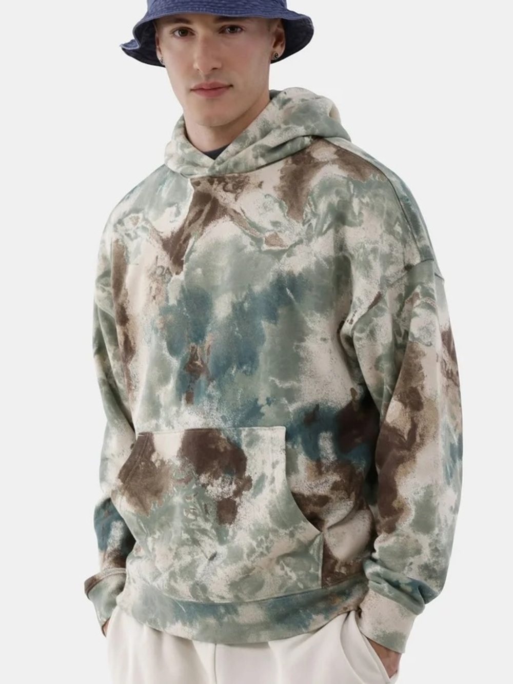 No Boundaries All Gender Oversized Fleece Hoodie Sweatshirt Size Medium